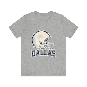Dallas Vintage Varsity Helmet Football Tee, Vintage Game Day Shirt, Sports Apparel, Great Gift image 2