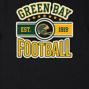 Green Bay Vintage Crest Football PNG, Retro Varsity Sublimation Design, Digital Download image 6
