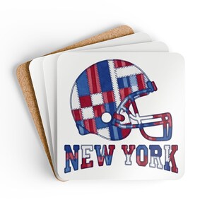 Dryckesunderlägg för New England Football Helmet, Korkunderlägg för matchdag, Heminredning för fans bild 2