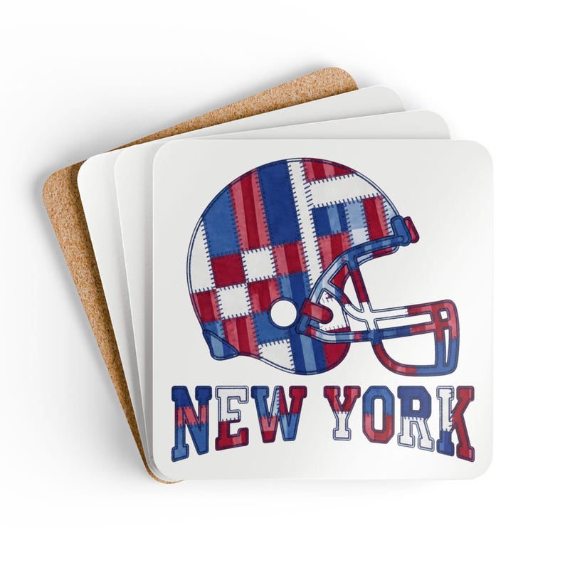 Dryckesunderlägg för New England Football Helmet, Korkunderlägg för matchdag, Heminredning för fans bild 2