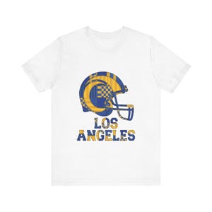 Los Angeles Rams Patchwork Helmet Football Shirt, Retro Game Day Tee, Unisex Fan Apparel, Sports Gift Bild 1