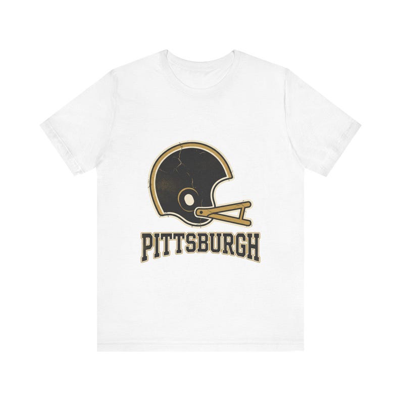 Pittsburgh Vintage Varsity Helmet Football Shirt, Retro Game Day Tee, Unisex Fan Apparel, Sports Gift image 1