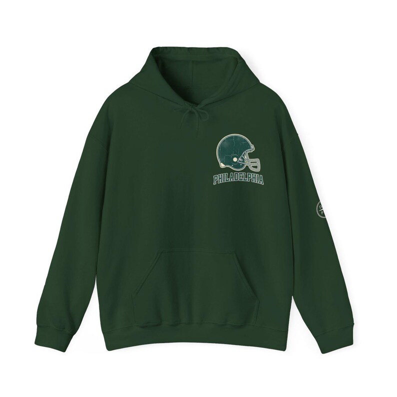 Philadelphia Vintage Varsity Helmet Game Day Hoodie, Unisex Football Sweatshirt, Cozy Fall Pullover image 3