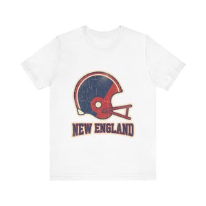 New England Vintage Varsity Helmet Football Shirt, Retro Game Day Tee, Unisex Fan Apparel, Sports Gift image 1
