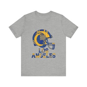 Los Angeles Rams Patchwork Helmet Football Shirt, Retro Game Day Tee, Unisex Fan Apparel, Sports Gift Bild 2