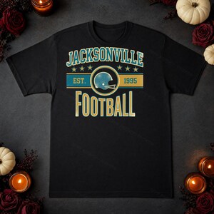 Escudo de fútbol americano vintage de Jacksonville en formato PNG, diseño retro universitario para sublimación, descarga digital. imagen 5