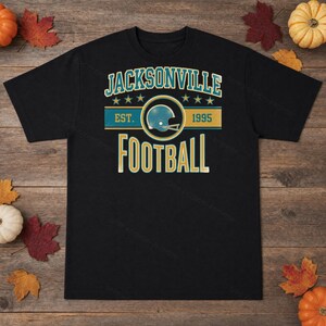 Escudo de fútbol americano vintage de Jacksonville en formato PNG, diseño retro universitario para sublimación, descarga digital. imagen 3