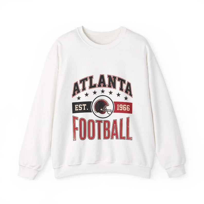 Felpa vintage con stemma di Atlanta / Grafica per tifosi di football americano / Felpa unisex immagine 1