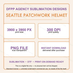 Seattle Patchwork Helmet PNG, Football Fan Sublimation, Shirt Clipart, Digital Download image 7
