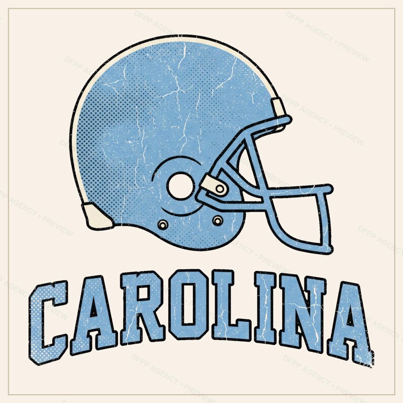 Paquete de sublimación de Carolina Football, 8 diseños de cascos en formato PNG, imágenes prediseñadas para camisetas de día de partido, descarga digital. imagen 10