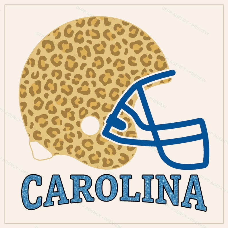 Paquete de sublimación de Carolina Football, 8 diseños de cascos en formato PNG, imágenes prediseñadas para camisetas de día de partido, descarga digital. imagen 5