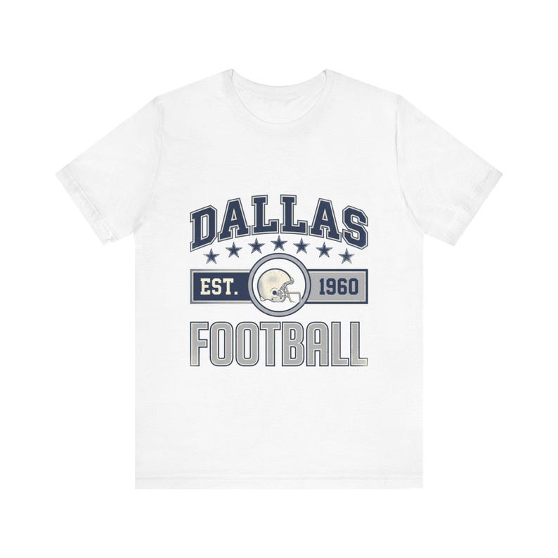 Dallas Vintage Crest T-Shirt | Football Fan Graphic | Unisex T-Shirt image 1
