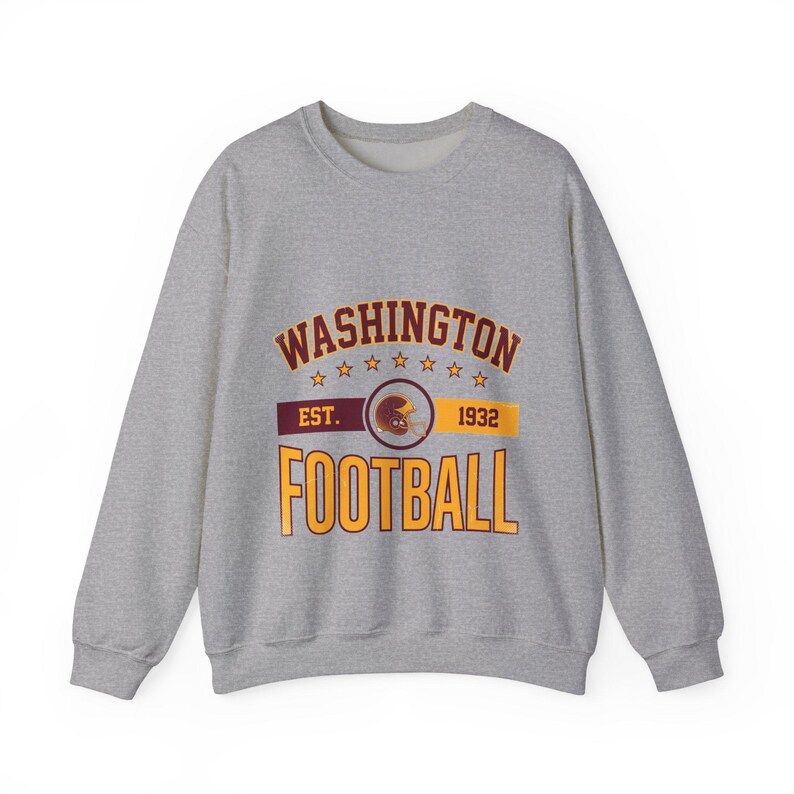 Moletom Washington Vintage Crest | Estampa para Fãs de Futebol Americano | Moletom Unissex imagem 2