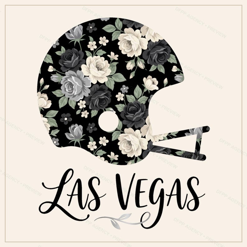 Las Vegas Football Sublimation Bundle, 8 PNG Helmet Designs, Game Day Shirt Clipart, Digital Download image 4