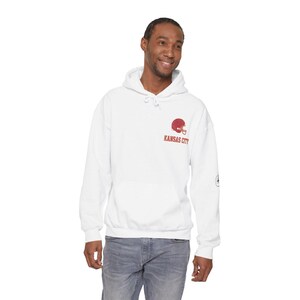Sweat à capuche vintage Kansas City Varsity Helmet Game Day, sweat-shirt unisexe de football, pull confortable pour l'automne image 2