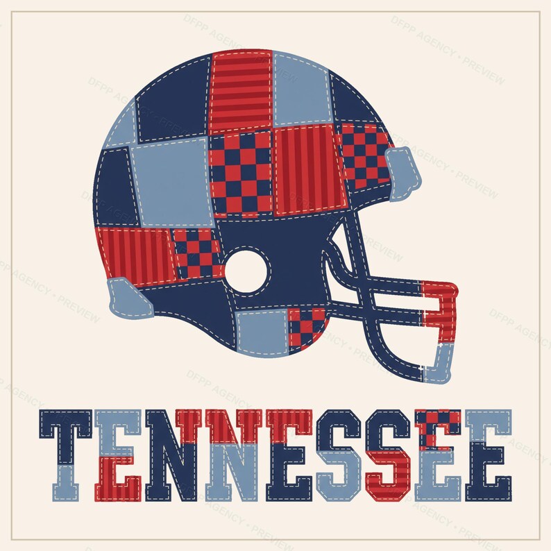 Tennessee-Spieltags-T-Shirt, Patchwork-Helm-Football-Fan-Shirt, Sportshirt im Vintage-Stil Bild 3