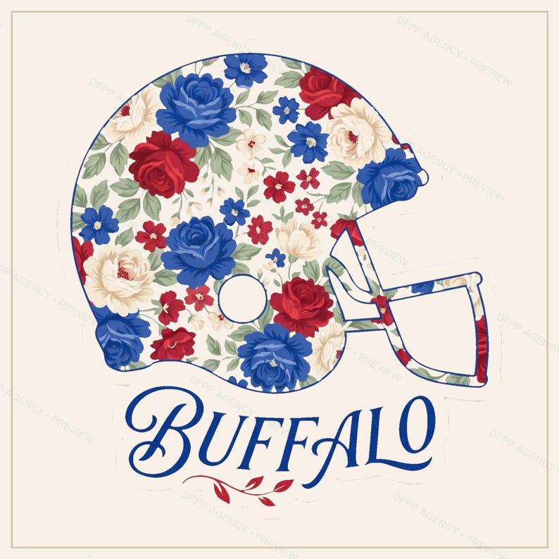 Buffalo Football Sublimation Bundle, 8 PNG Helmet Designs, Game Day Shirt Clipart, Digital Download image 4