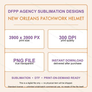 Hełm New Orleans Patchwork PNG, sublimacja kibica futbolu amerykańskiego, grafika ścienna na koszulce, pobieranie cyfrowe zdjęcie 7