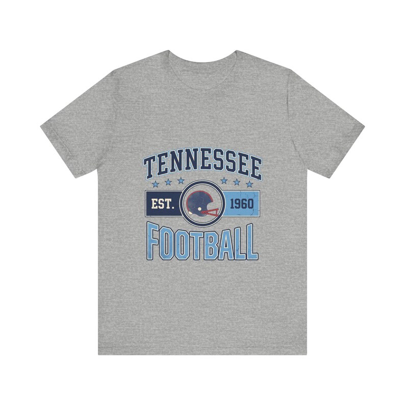 テネシー・タイタンズ ヴィンテージ クレスト Tシャツ | フットボールファン向けグラフィック | ユニセックス Tシャツ 画像 2