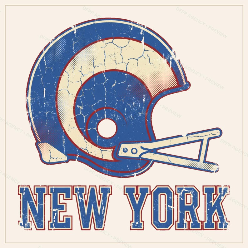 Zestaw do sublimacji New York Blue & Red Football, 8 wzorów kasków PNG, grafika ścienna na koszulkę meczową, pobieranie cyfrowe zdjęcie 10