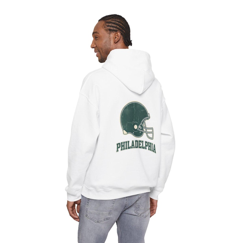 Philadelphia Vintage Varsity Helmet Game Day Hoodie, Unisex Football Sweatshirt, Cozy Fall Pullover image 6