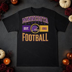 Minnesota Vintage Crest Football PNG, Retro Varsity Sublimatieontwerp, Digitale Download afbeelding 5