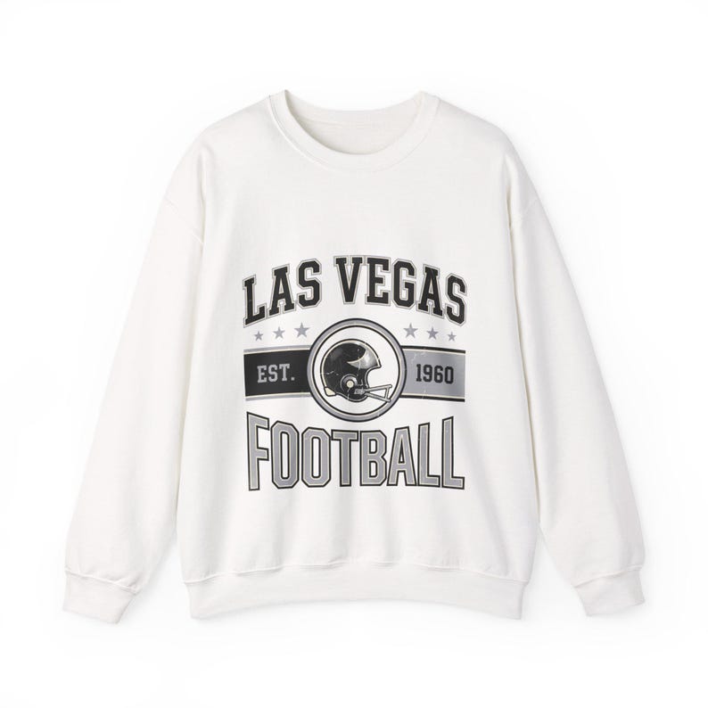 Las Vegas Raiders Vintage Crest Sweatshirt | Football Fan Graphic | Unisex Sweatshirt image 1