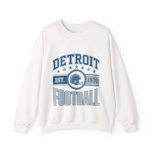 Detroit Lions Vintage Crest Sweatshirt | Football Fan Graphic | Unisex Sweatshirt image 1