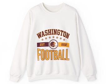 Washington Vintage Crest Sweatshirt | Football Fan Graphic | Unisex Sweatshirt
