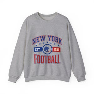 Vintage NY Giants-sweatshirt met logo | Grafisch ontwerp voor voetbalfans | Unisex sweatshirt afbeelding 2