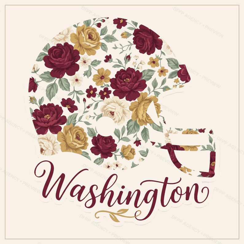 Pacchetto PNG di Washington Football, 8 design per caschi, set per sublimazione per il giorno della partita, download digitale immagine 4