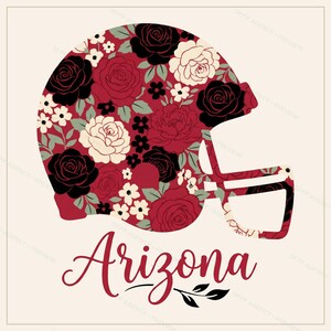 Paquete de imágenes PNG de Arizona Football, 8 diseños de cascos, conjunto de sublimación para el día del partido, descarga digital. imagen 4