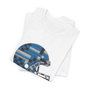Detroit Patchwork-Football-Shirt mit Helm, Retro-Spieltags-T-Shirt, Unisex-Fanbekleidung, Sportgeschenk Bild 5