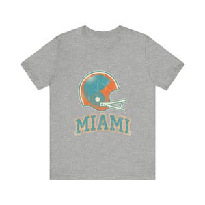 Miami Vintage Varsity Helmet Football-T-Shirt, Vintage-Spieltagsshirt, Sportbekleidung, Tolles Geschenk Bild 2