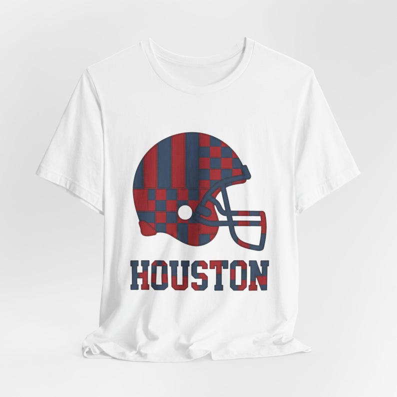 Houston Texans patchwork helm voetbalshirt, retro wedstrijdshirt, unisex fankleding, sportcadeau afbeelding 4
