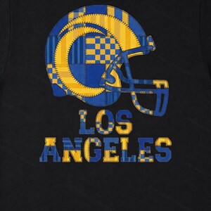 Los Angeles Rams Patchwork Helmet Football Shirt, Retro Game Day Tee, Unisex Fan Apparel, Sports Gift Bild 8