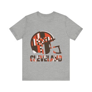 Cleveland Browns Patchwork Helmet Football Shirt, Retro Game Day Tee, Unisex Fan Apparel, Sports Gift image 2