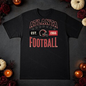 Escudo de fútbol americano vintage de Atlanta PNG, diseño retro universitario para sublimación, descarga digital imagen 5