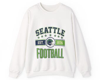 Seattle Vintage Crest Sweatshirt | Football Fan Graphic | Unisex Sweatshirt
