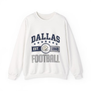 Sweat-shirt vintage Dallas à écusson | Graphisme pour fans de football | Sweat-shirt unisexe image 1