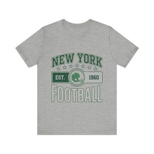 T-shirt unisexe à l'effigie des Jets de New York (style vintage) | Graphisme pour fans de football américain image 2
