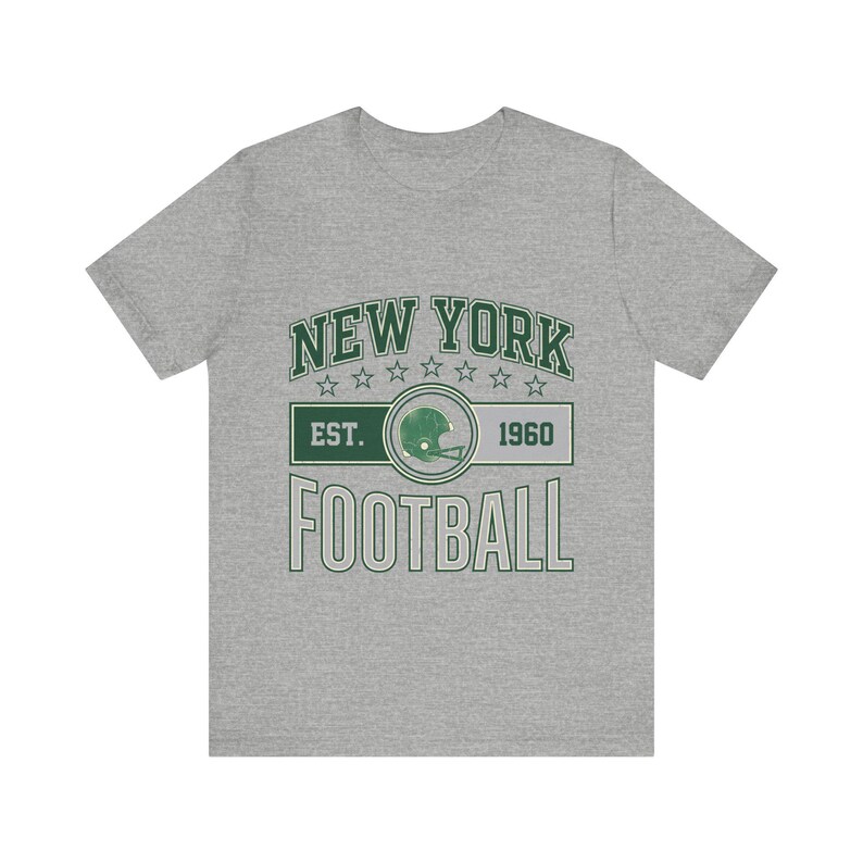 T-shirt unisexe à l'effigie des Jets de New York (style vintage) | Graphisme pour fans de football américain image 2