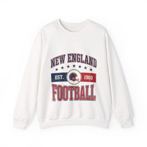 New England Patriots Vintage Crest Sweatshirt | Football Fan Graphic | Unisex Sweatshirt image 1