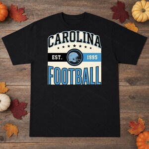 Carolina Vintage Wappen-Football-PNG, Retro-College-Sublimationsdesign, Digitaler Download Bild 3