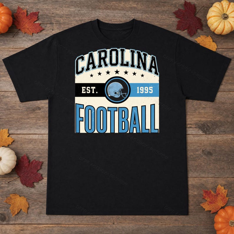 Carolina Vintage Wappen-Football-PNG, Retro-College-Sublimationsdesign, Digitaler Download Bild 3
