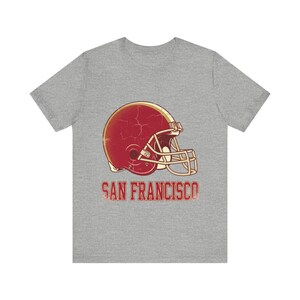 San Francisco Vintage Varsity Helmet Football Shirt, Retro Game Day Tee, Unisex Fan Apparel, Sports Gift image 2