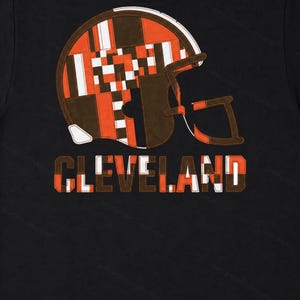 Cleveland Patchwork Helmet PNG, retro sublimatiebestand, clipart voor fanshirts, direct downloaden afbeelding 5