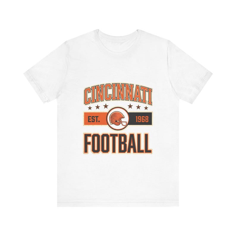 Cincinnati Vintage Crest T-Shirt | Football Fan Graphic | Unisex T-Shirt image 1