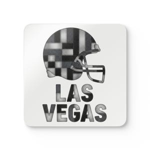 Posavasos con forma de casco de los Las Vegas Raiders, posavasos de corcho para el día del partido, decoración para el hogar de los aficionados. imagen 1