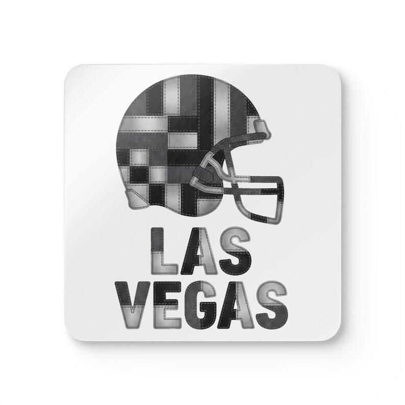 Posavasos con forma de casco de los Las Vegas Raiders, posavasos de corcho para el día del partido, decoración para el hogar de los aficionados. imagen 1